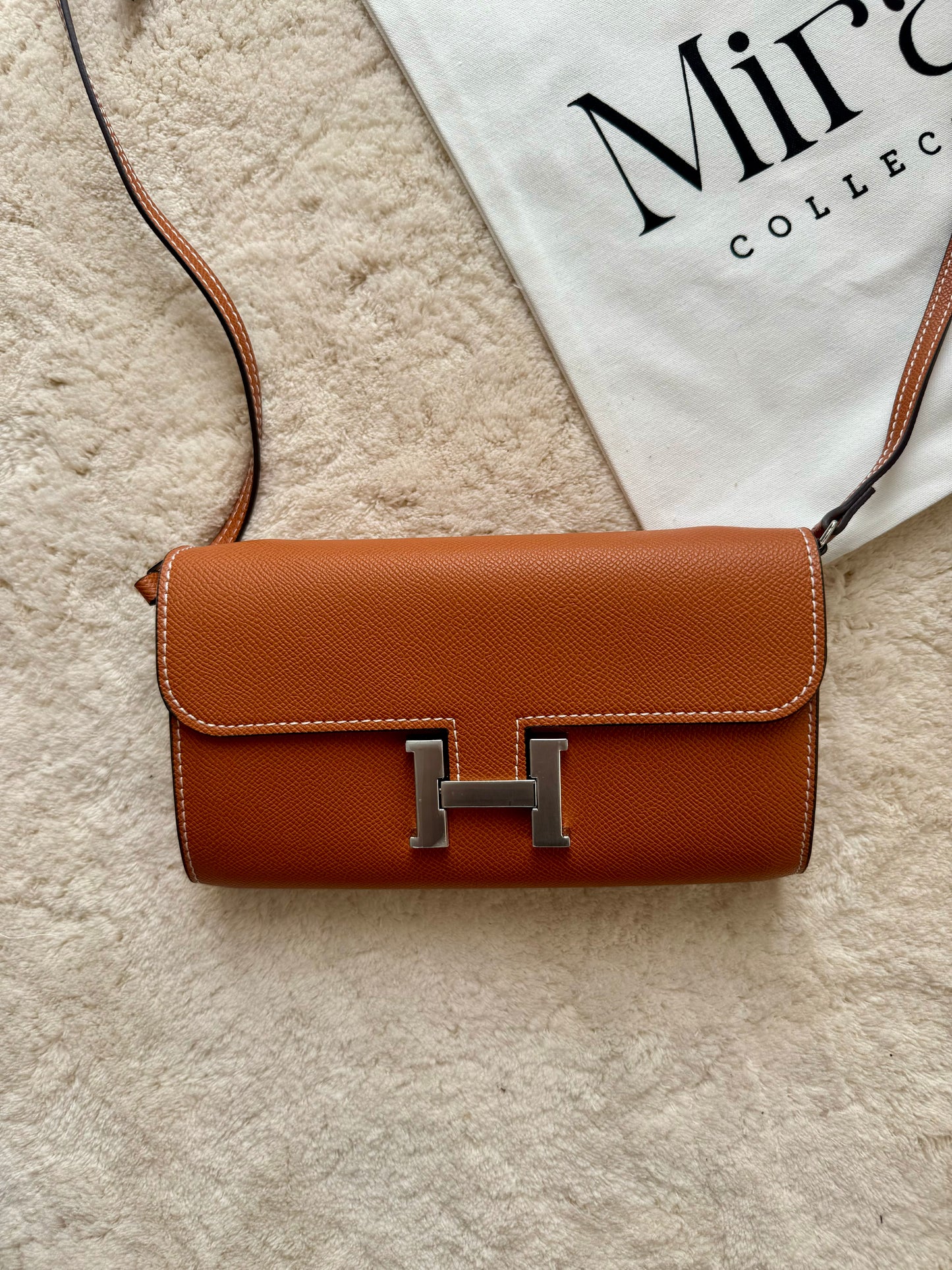PORTEFEUILLE CAMEL BOUCLE ARGENT CUIR RIGIDE - pochette