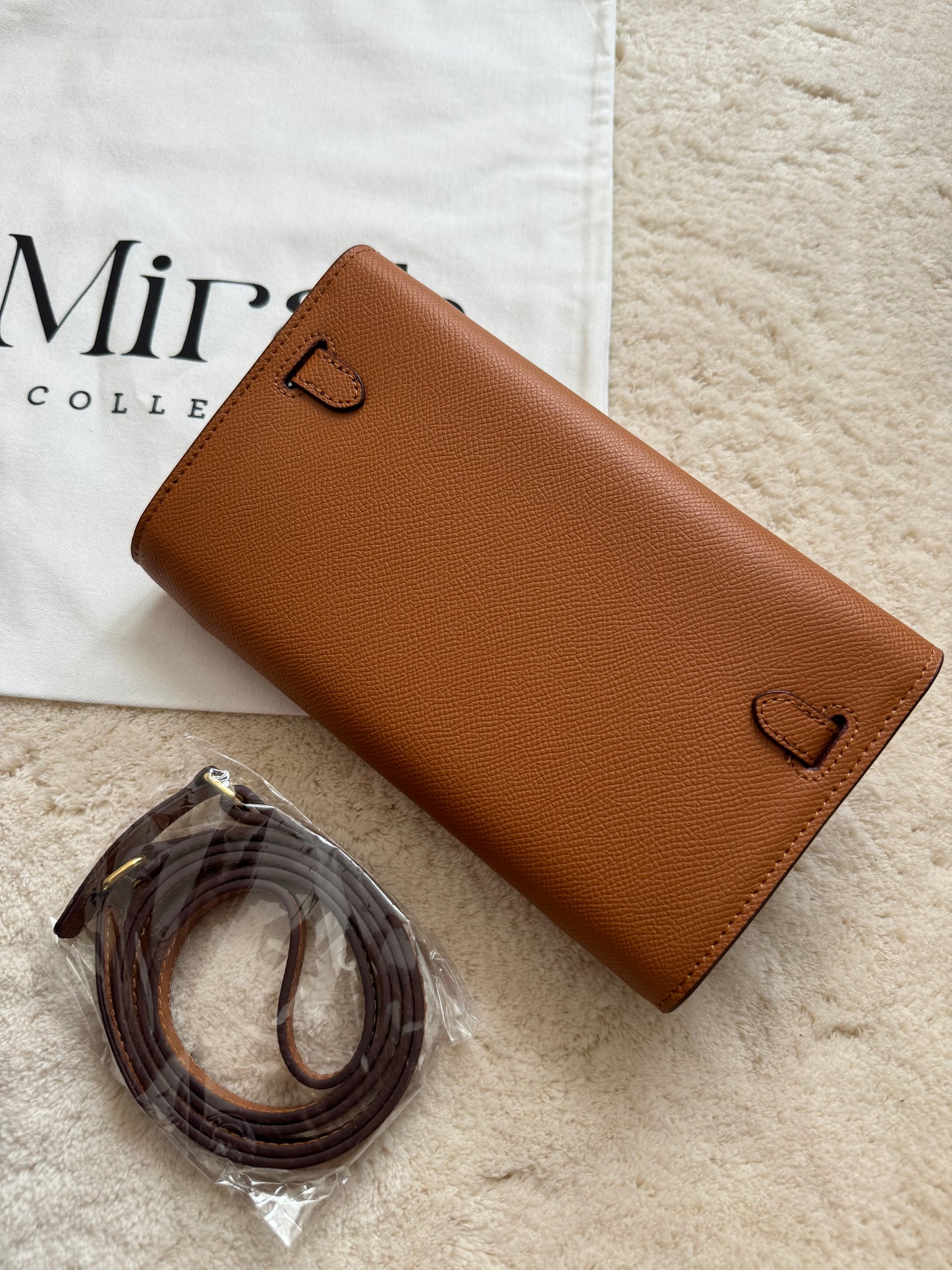 PORTEFEUILLE CAMEL OR CUIR RIGIDE