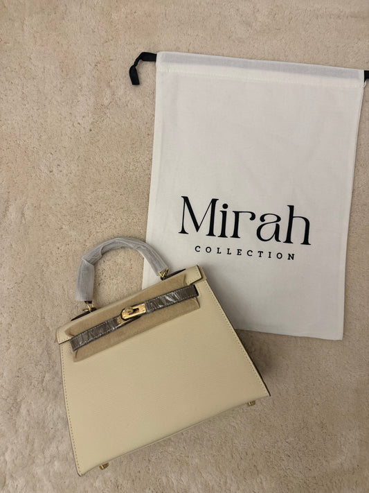 MIRAH BI-COLOR CRÈME & TAUPE