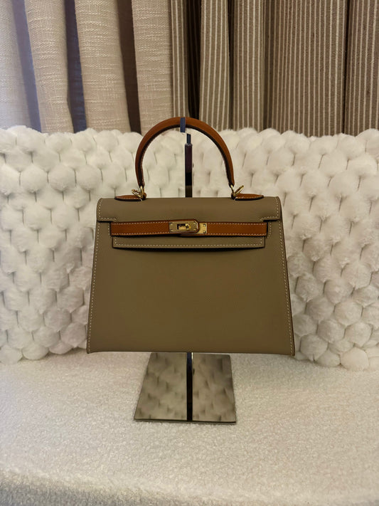 MIRAH BI-COLOR TAUPE & CAMEL