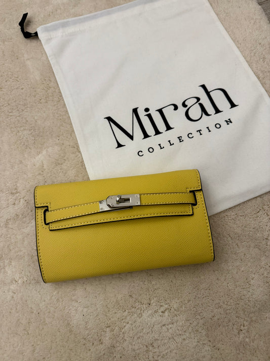 PF JAUNE ARGENT CUIR RIGIDE PROMO