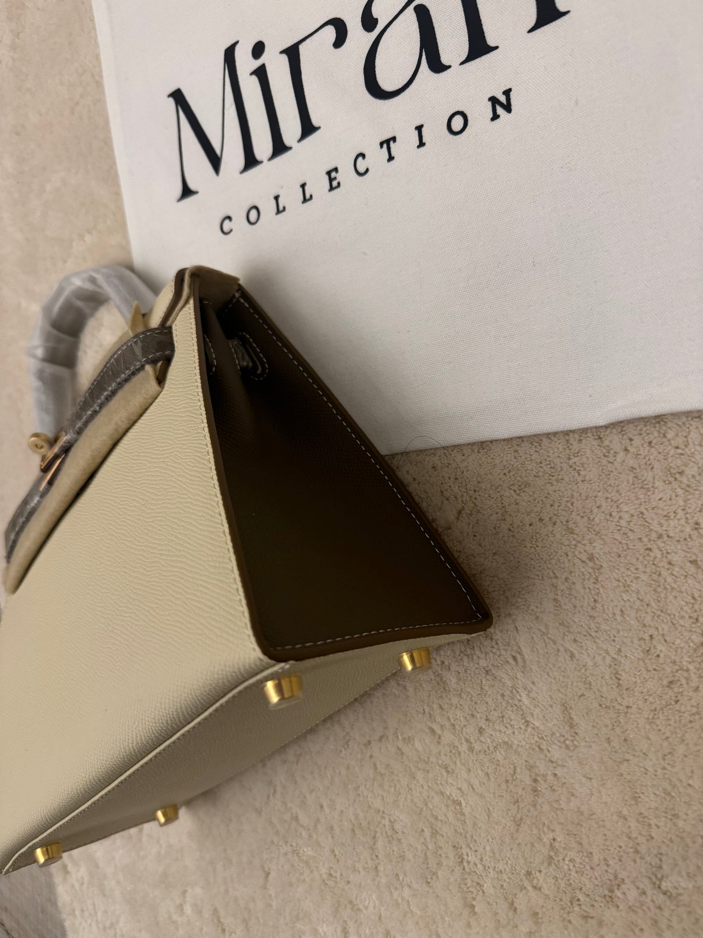 MIRAH BI-COLOR CRÈME & TAUPE