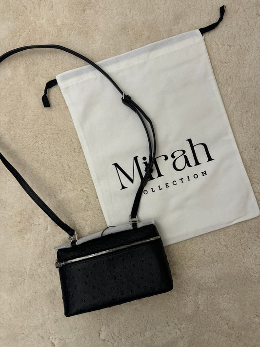 ÂMARA POCKET NOIR AUTRUCHE