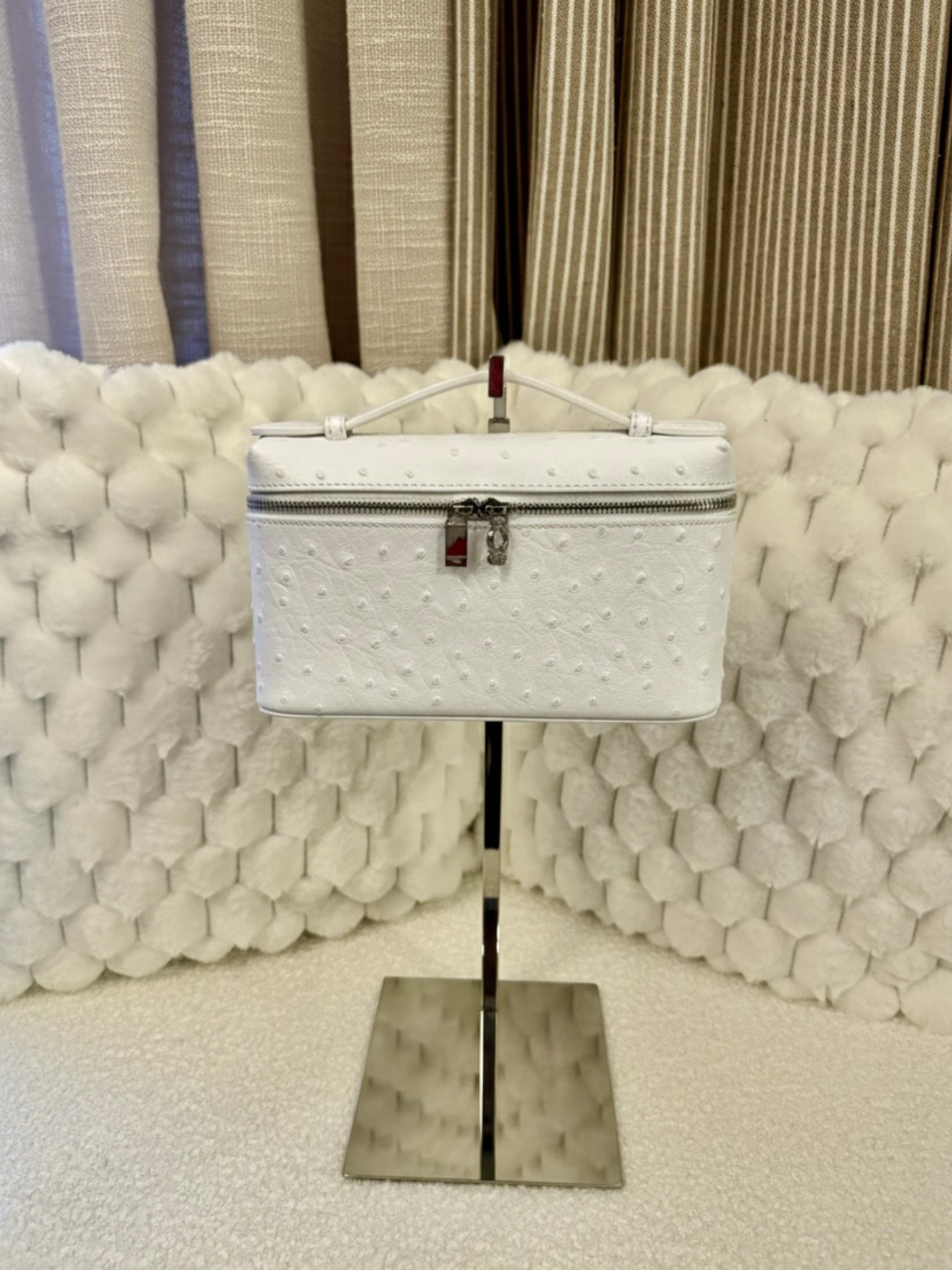 ÂMARA POCKET BLANC AUTRUCHE